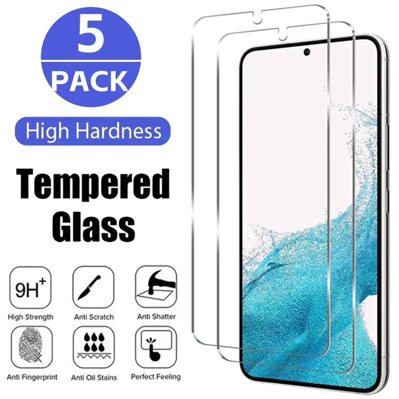 Película protetora anti-risco para Samsung Galaxy M13, protetor de tela HD, vidro temperado, acessórios, 1-5pcs