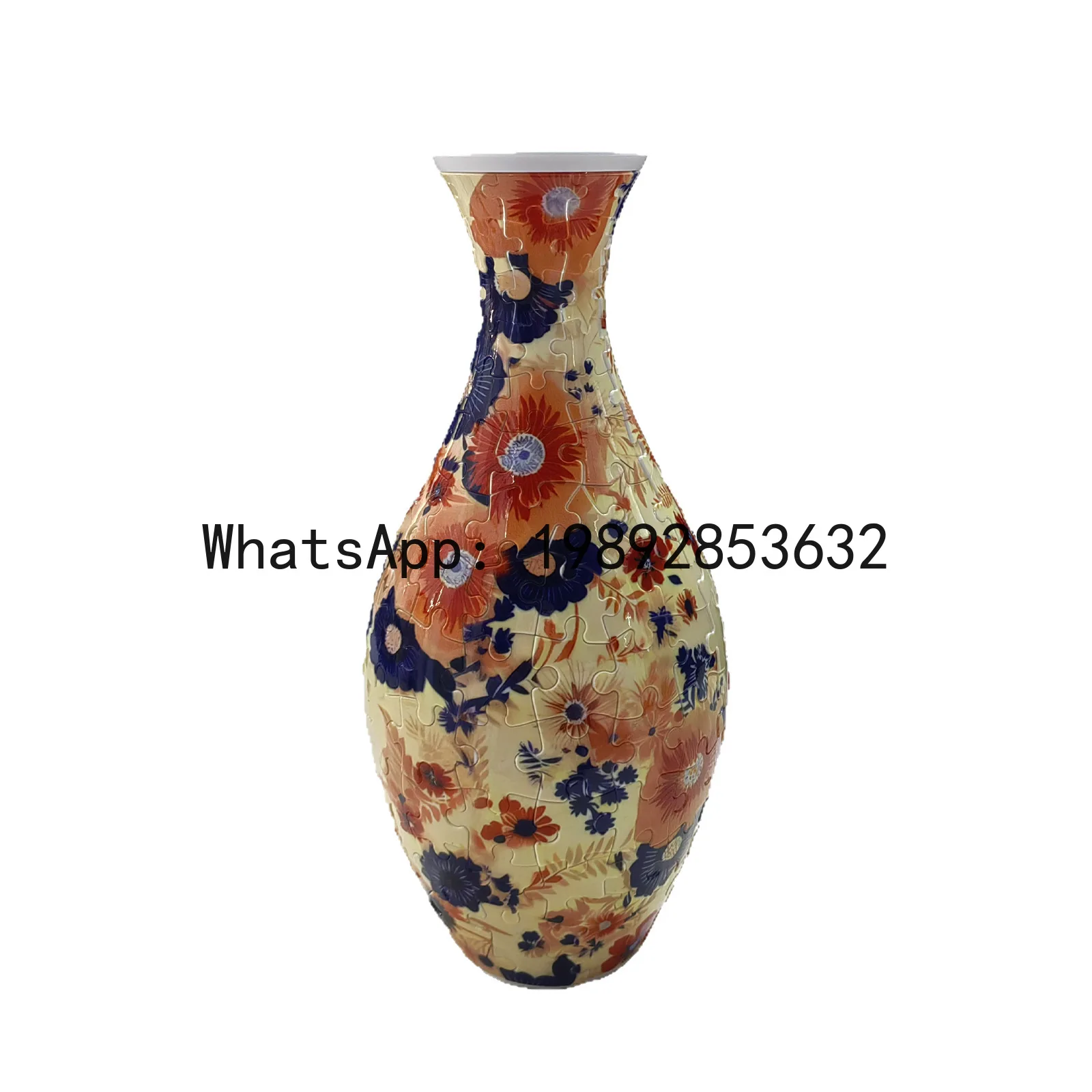

Jigsaw Puzzle Vase Flower Arrangement Hydroponics Flower Vase Chinese-style Retro Porcelain DIY Puzzle Handmade