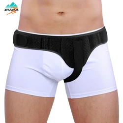 ZHUOHUA Hernia Belt for Men & Women - Left/Right Side Inguinal Hernia Support with Removable Compression Pads, Black