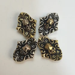 Bauhinia Skull Brass Conchos Handmade Leather, Conchos Screwback Studs Leathercraft Rivets Clothing