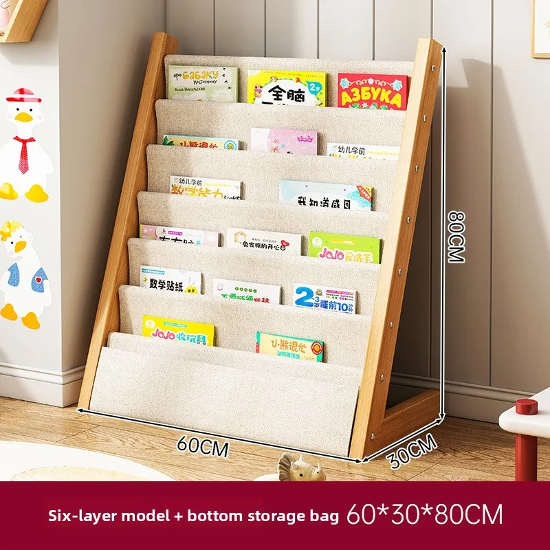 Kinderbücherregal aus Massivholz, Kinderschrank in Hausform, Kleinkindregal mit Kippschutz für den Kindergarten