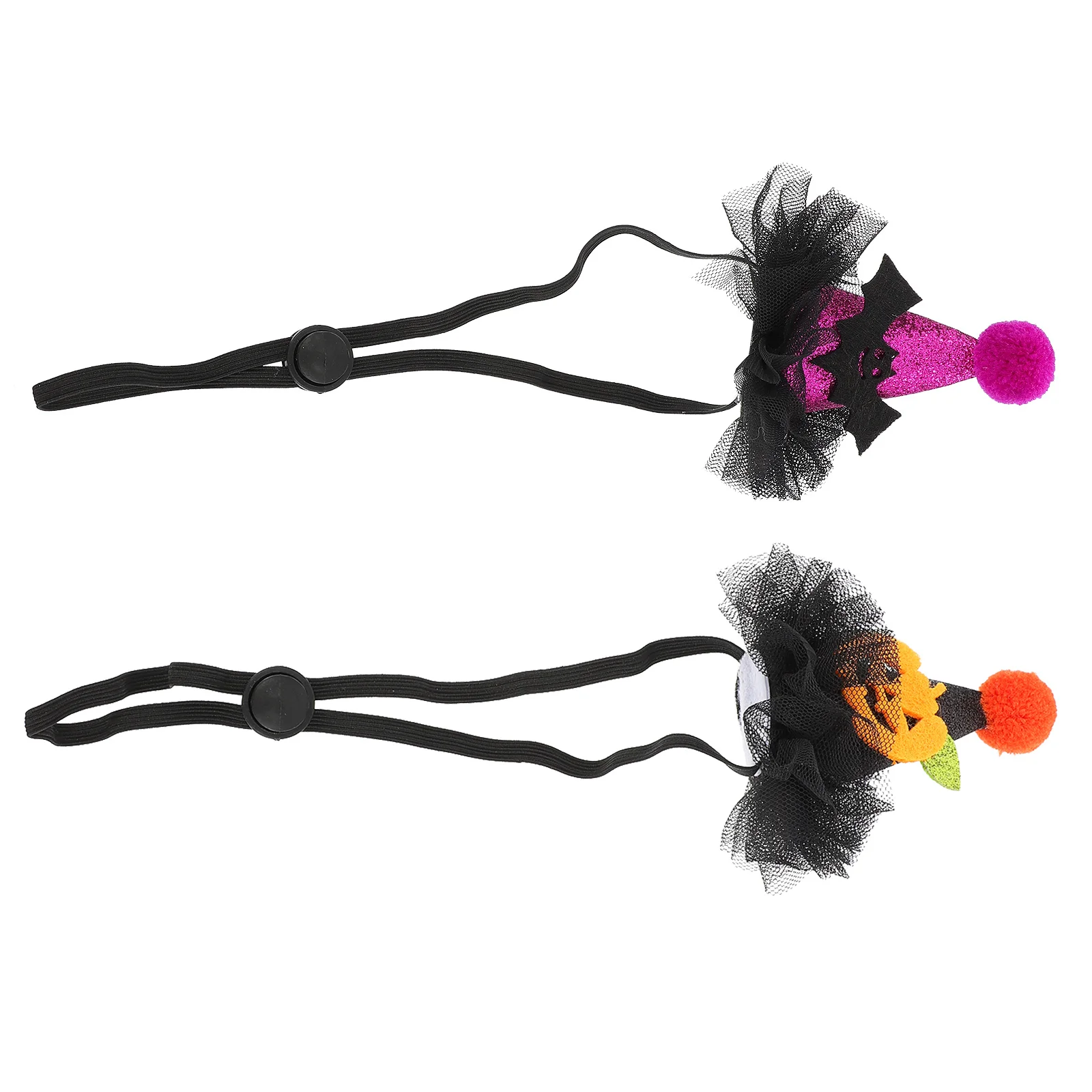 

2Pcs Halloween Pet Hat Pumpkin Cat Decorative Headgear Adjustable Straps Cosplay Costume Accessory Halloween Pet Headdress