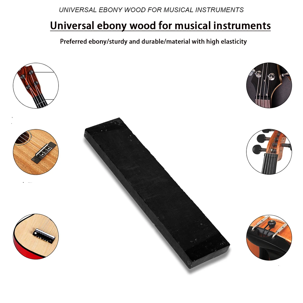 Ebony Wood Burl Musical Instrument Handle DIY Anti-corrosion Plucked Instrument Parts Wood Block Raw Material Accessories