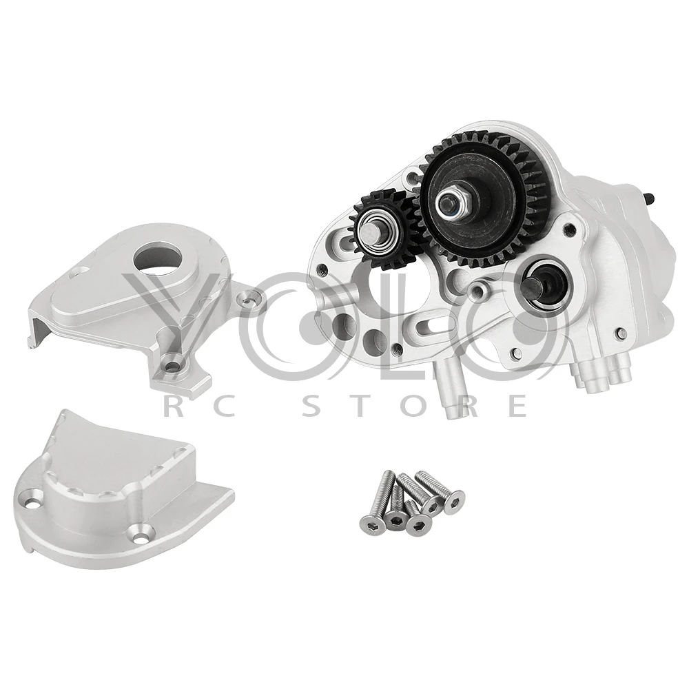 CNC Complete Gearbox Dig Transmission Box Dig Gear for 1/10 RC Crawler Axial SCX10 II AXI03004 Capra 1.9 UTB Upgrade Parts