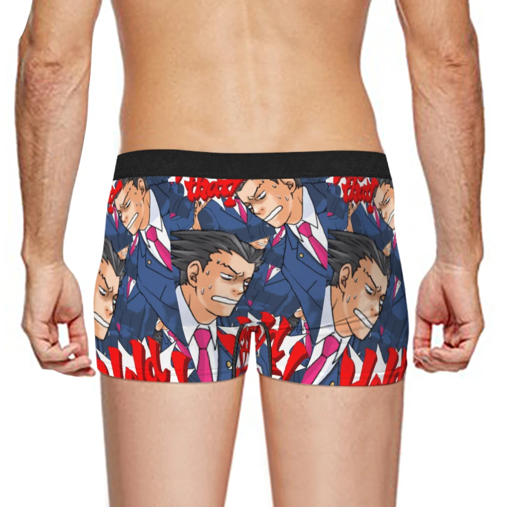 Ace Attorney Milk Silk Man Underwear Boxer Men Underpants Men's Panties Boxers Shorts