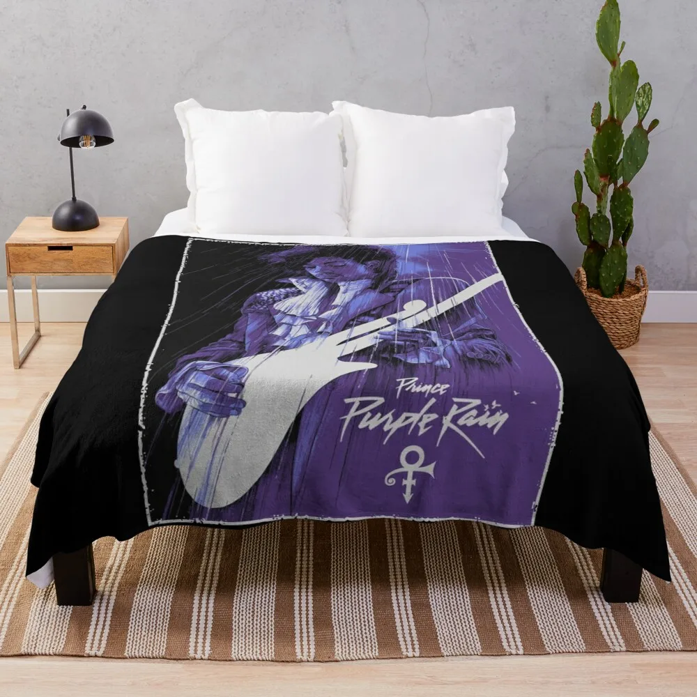 PURPLE RAIN - PRINCE Throw Blanket Retros Bed covers Blankets