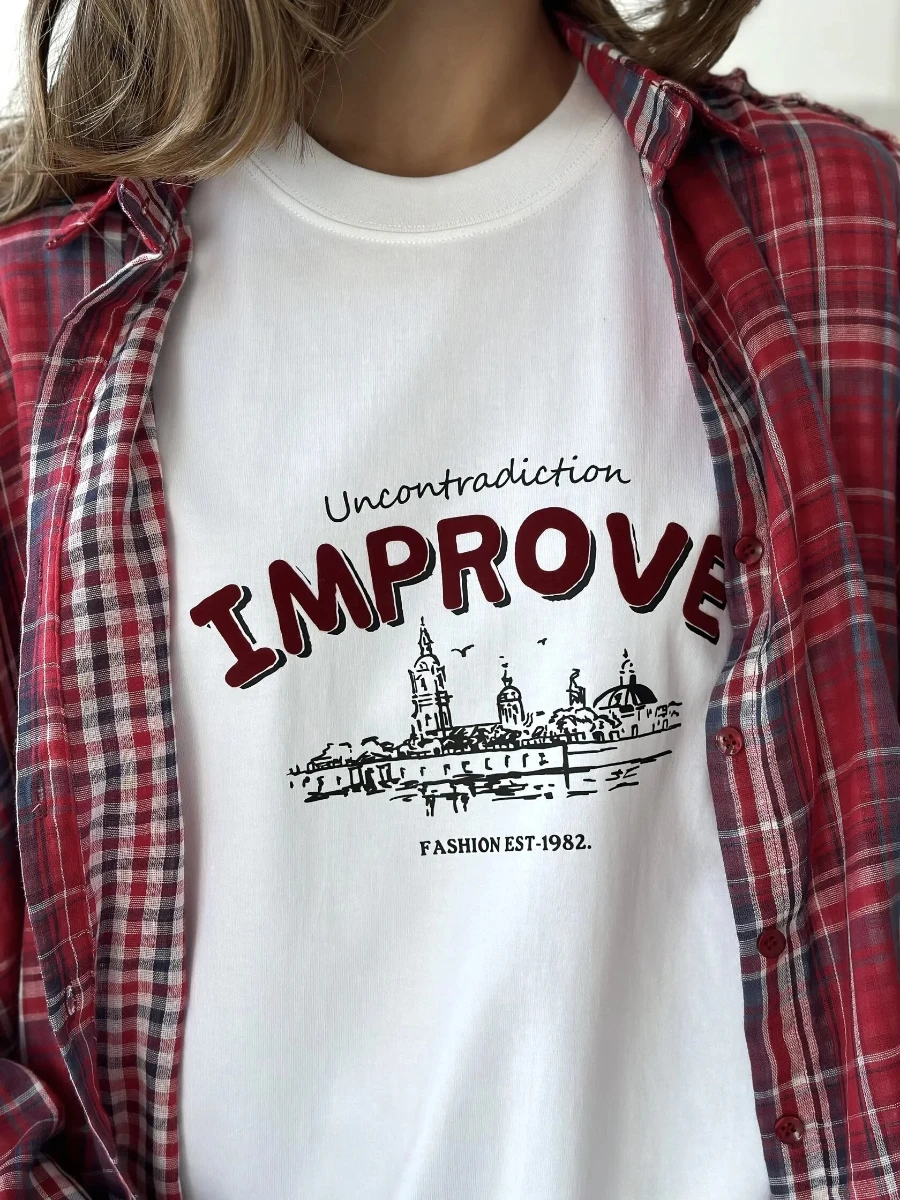 Sumuyoo 100% القطن المرأة عادية تي شيرت مطبوع المألوف قصيرة الأكمام الطباعة تي شيرت الهيب هوب فضفاض #3