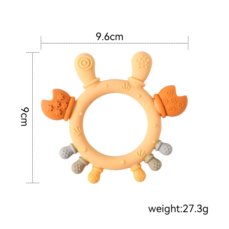 1pc Baby Crab Teether Silicone Toys for Baby care Utensils 0 12 months Dental Care Silicone Rattle Toys Chewing Gum Baby Gifts