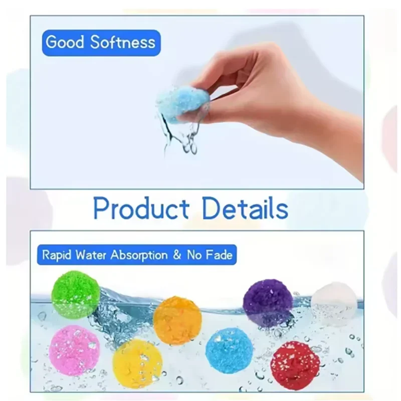 15 pezzi riutilizzabili palline d'acqua in spugna colorate per bambini adulti spugna bomba d'acqua palloncini antispruzzo piscina giochi d'acqua estivi