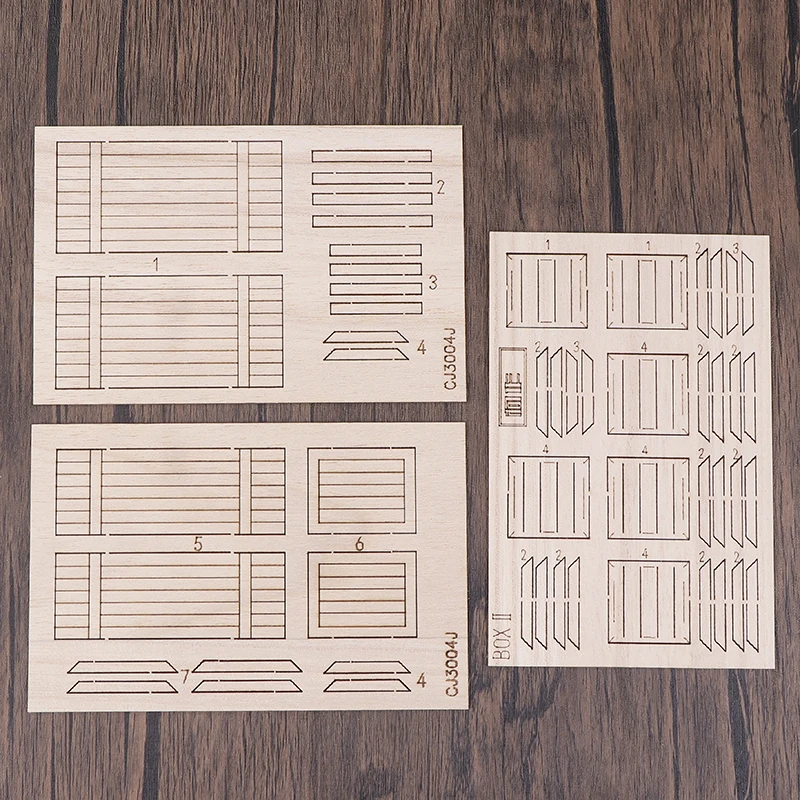 [GT] 1 peça escala 1:35 caixa de madeira em miniatura/suporte de bandeja modelo de montagem feito à mão diy mesa de areia cena layout materiais kit de diorama