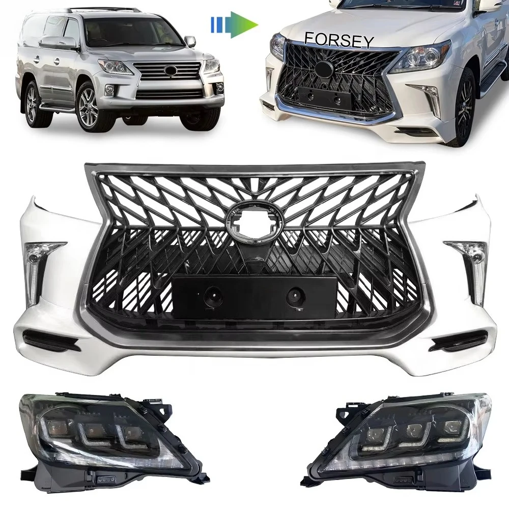 

Front Bumper Bodykit Lx 570 2012-2015 Upgrade to 2018 T-rd Body Kits with Headlight