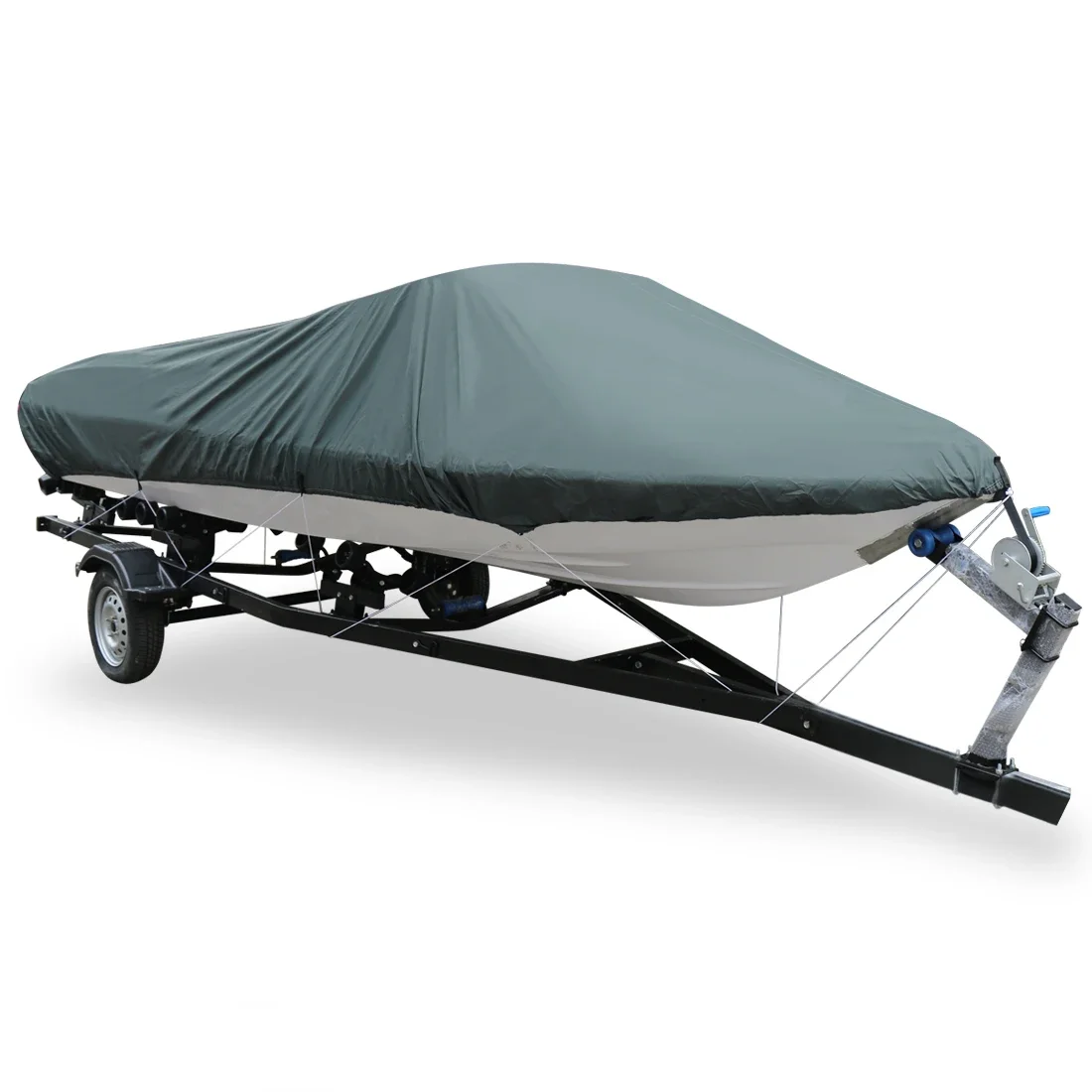 UV Resistant V-Hull Boat Cover For Trailerable Fishing Ski Boats Runabout Covers