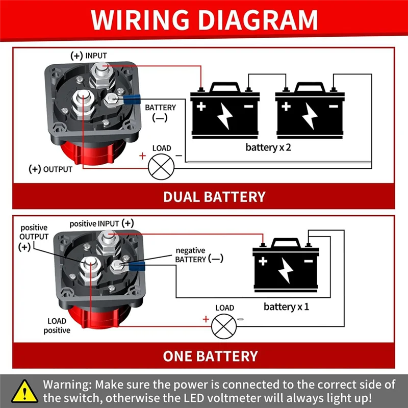 AAAN-DC 5-60 فولت لمركبة بحرية سيارة شاحنة RV متوافق مع المعزل الرئيسي قطع/إيقاف التبديل مفتاح فصل البطارية مع الفولتمي #4