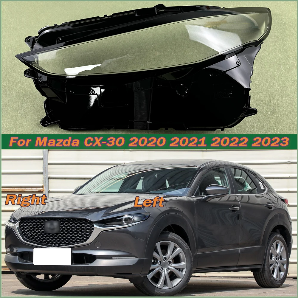 

Headlights Cover For Mazda CX-30 2020 2021 2022 2023 Transparent Lamp Shade Headlamp Shell Plexiglass Replace Original Lampshade