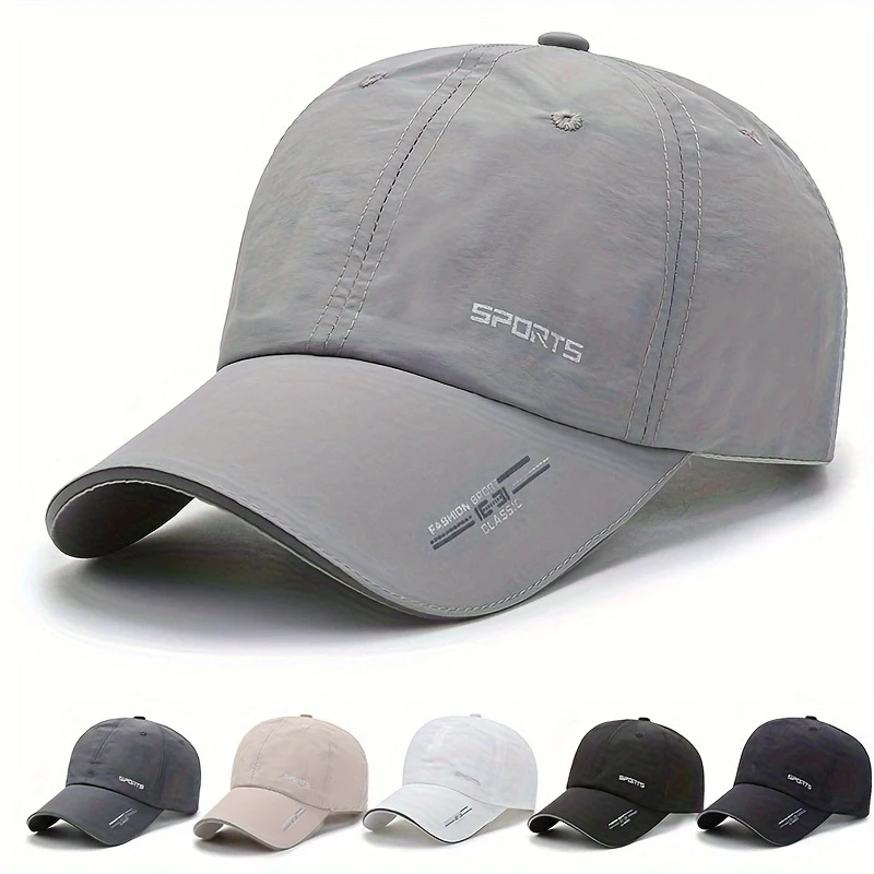 Gorra de béisbol sólida de secado rápido, protector solar, transpirable, ajustable, ciclismo, senderismo, pesca, deportes, gorra de camionero para mujeres y hombres