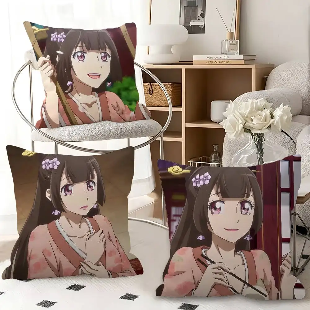 1pc Chinese Anime Psychic Princess Pillow Case Fashion Square Pillowcase Bedroom Sofa Room Ins Decoration Leisure