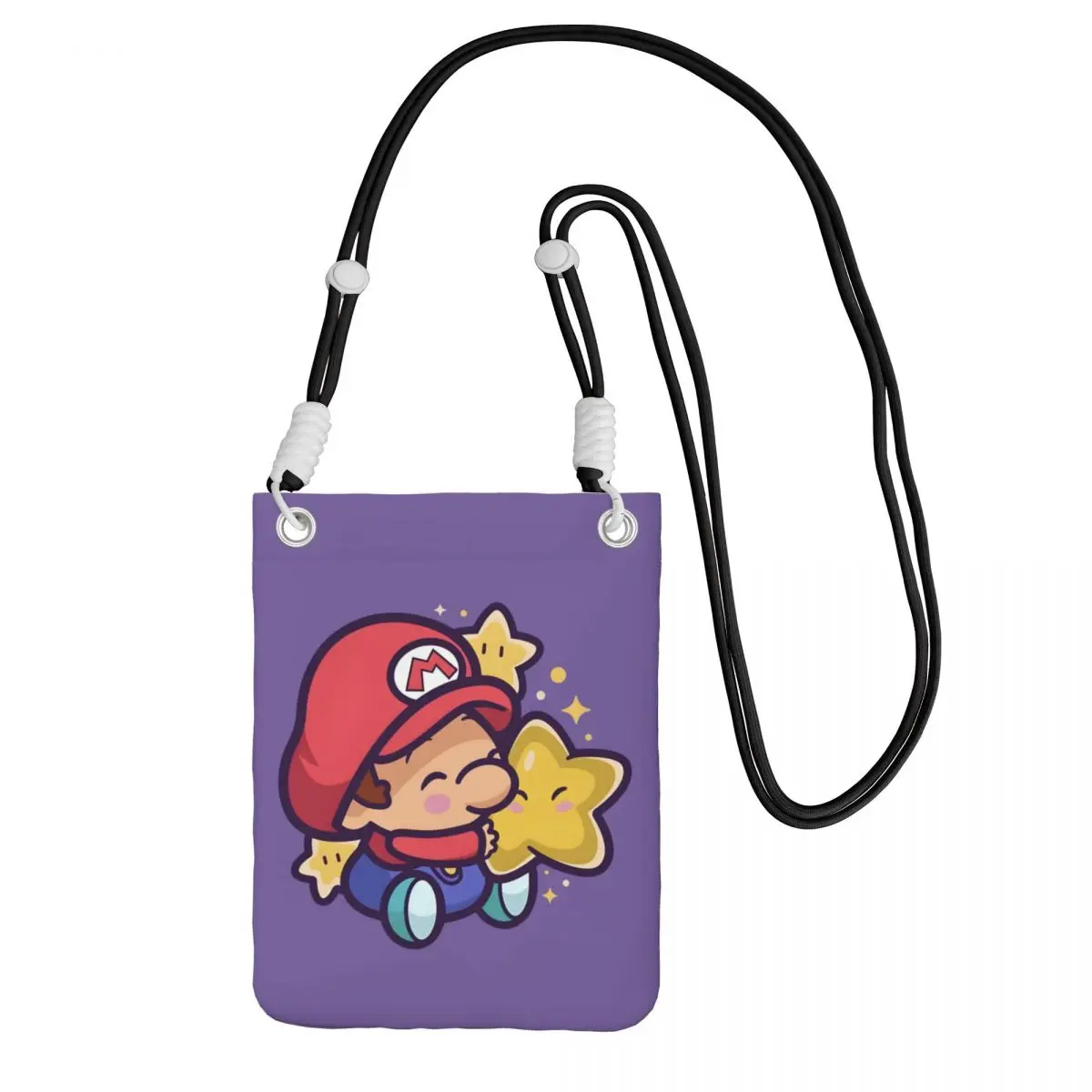 

Custom Cool M-Marioed Mobile Phone Bag Men Women Video Game Shoulder Crossbody Bag Amusement Park Detachable Shoulder Strap