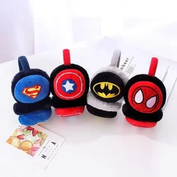 24 novos vingadores capitão américa homem-aranha criativo orelha mais quente dos desenhos animados das crianças inverno quente pelúcia ao ar livre anti-congelante earmuffs