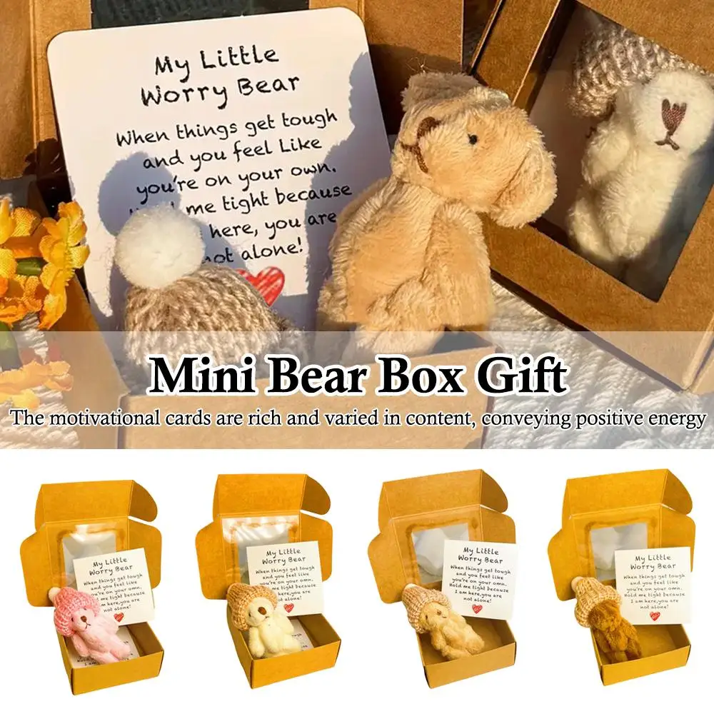 

Плюшевый мишка в подарок, креативная шапка ручной работы, плюшевая игрушка-медведь, декоративный орнамент, праздничный подарок 2026