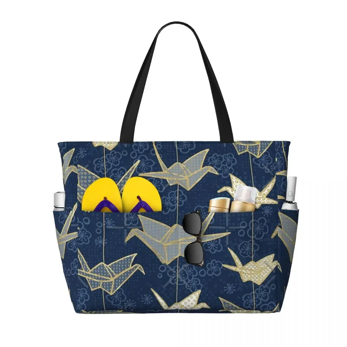 Sadako's Good Luck Cranes Beach Travel Bag, Tote Bag Popularna praktyczna sportowa torba na ramię Wielostylowy wzór