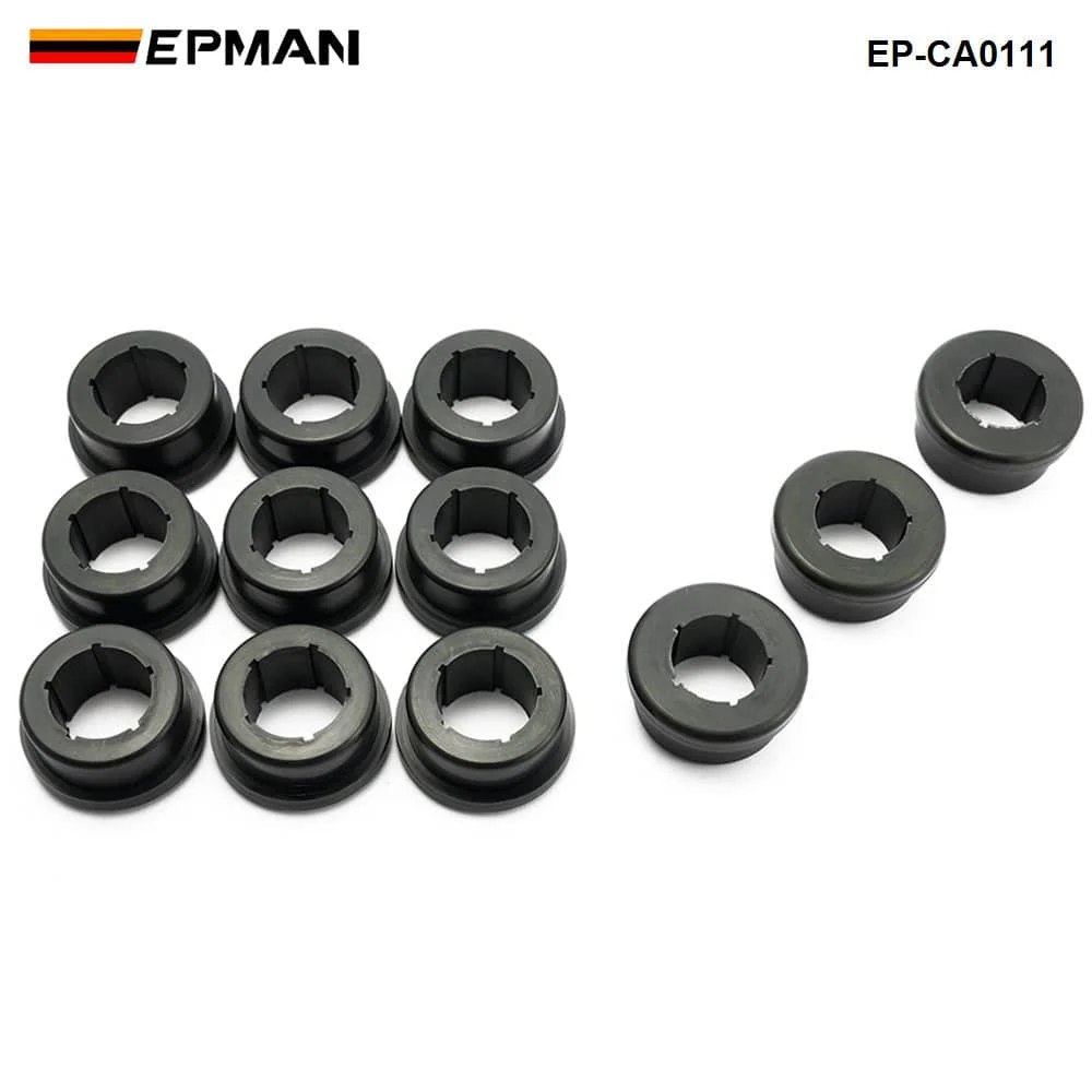 EPMAN 12pcs/lot Lower Control Arm Rear Camber Kit Replacement Bushings (Red/Black) EP-CA0111
