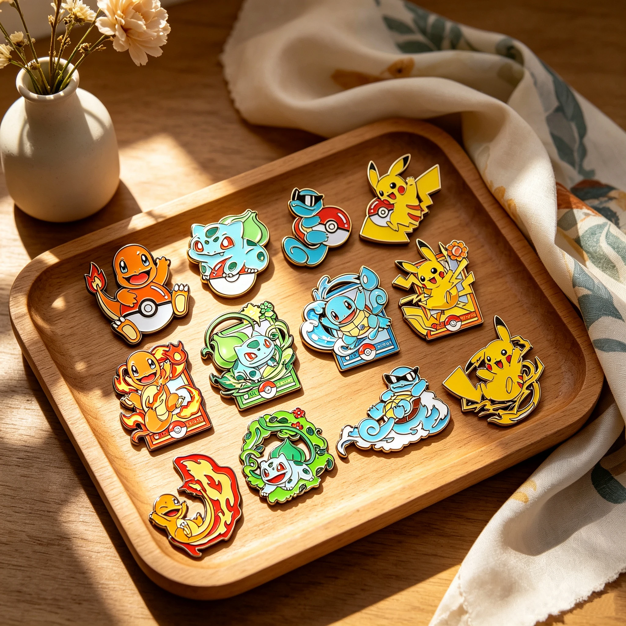 12pcs Set Anime Enamel Pin Badges - Cute Cartoon Animals Fashion Brooches Jewelry for Backpack Accessory Gift image 2