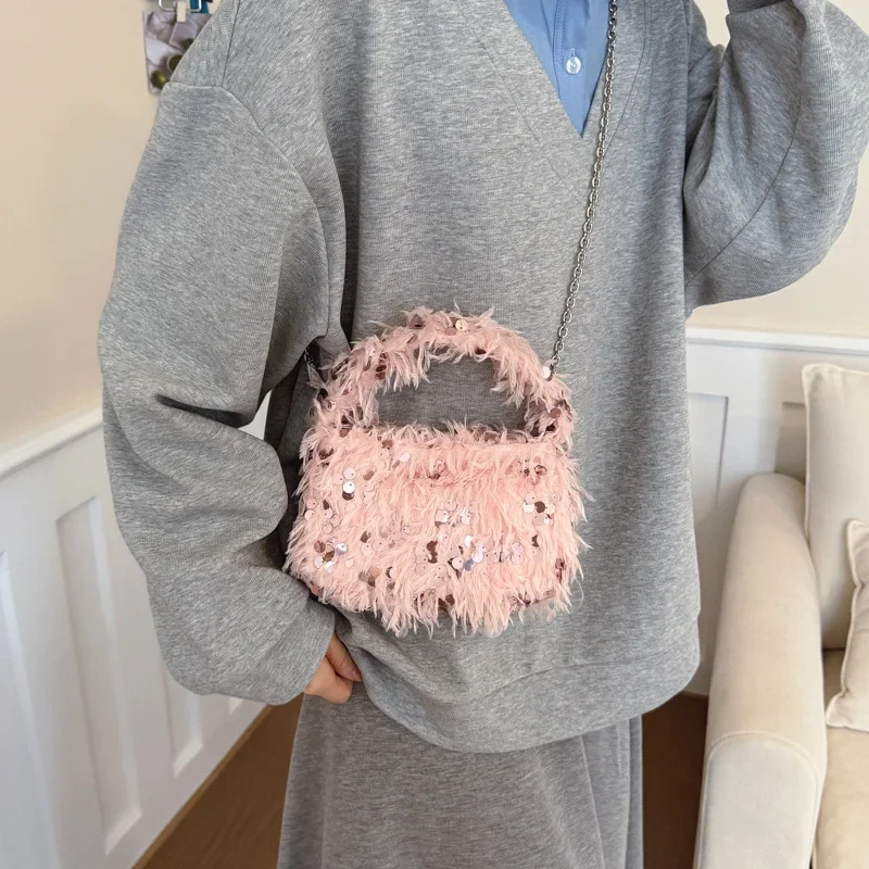 

Fashionable Sequins Women's Handbags Small Square Crossbody Shoulder Bags Stylish Accessory for Ladies