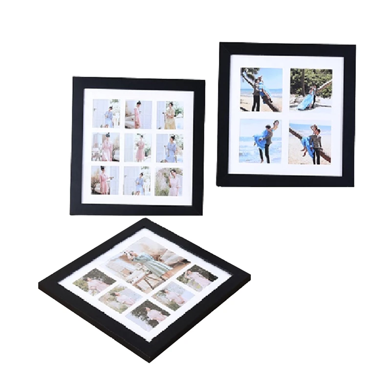 

Four Six Nine Grid Photo Frames DIY Solid Wood Picture Frames Wall Hanging Picture Frames Home Decor Gifts