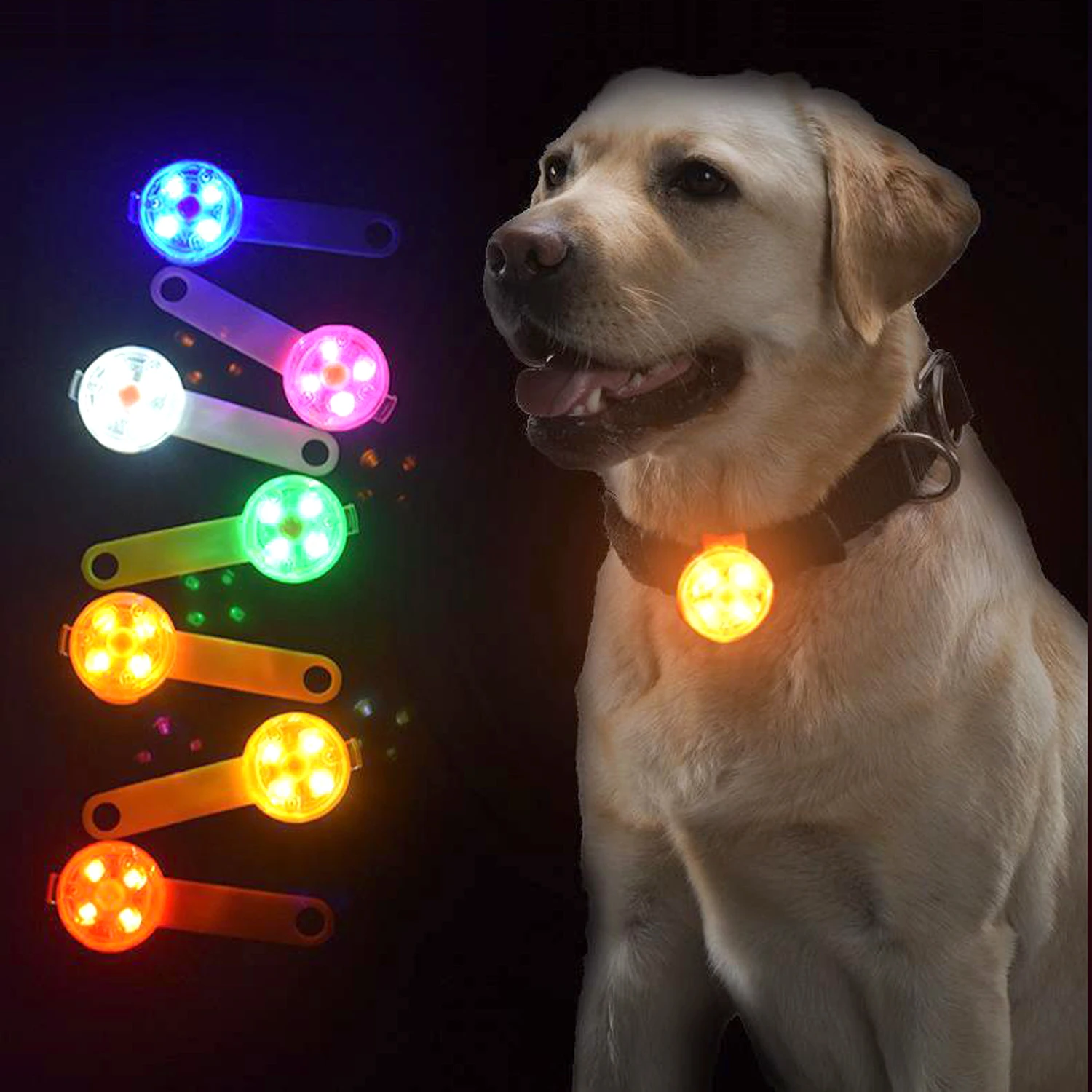 Dog Anti Loss Collars LED Waterproof Safety Flashing Light USB Rechargeable Night Glowing Pendant For Dogs Cats Pets for Outdoor