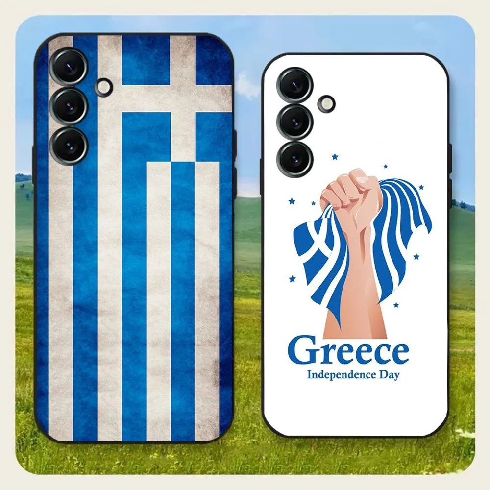 G-Greece G-Greek Flag Phone Case For Samsung Galaxy A20,A21s,A22,A31,A32,A52,A53,A72,73,A80,A91Soft Black Cover