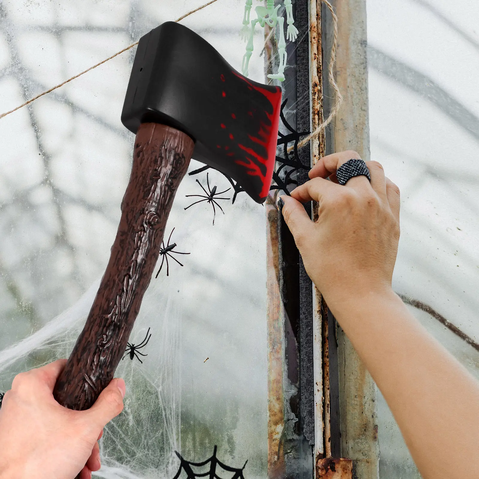 

Halloween Cosplay Artificial Axe Durable Lightweight ABS Decoration Prop Stage Performance Accessories Halloween Axe