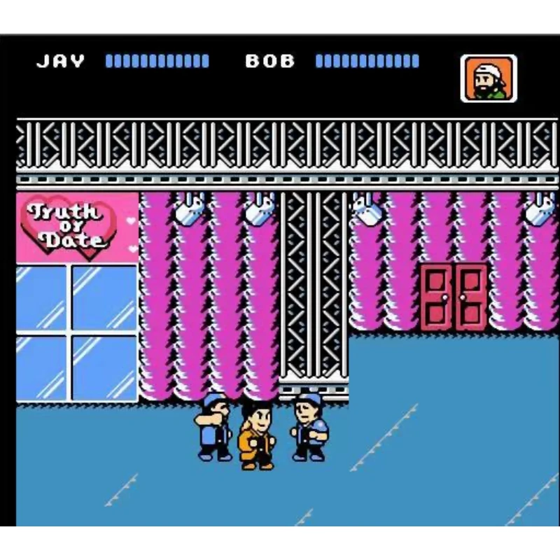 Jay and Silent Bob Mall Brawl Game Cartridge for FC / NES Console 60Pins / 72Pins 8 Bit Video Game Card