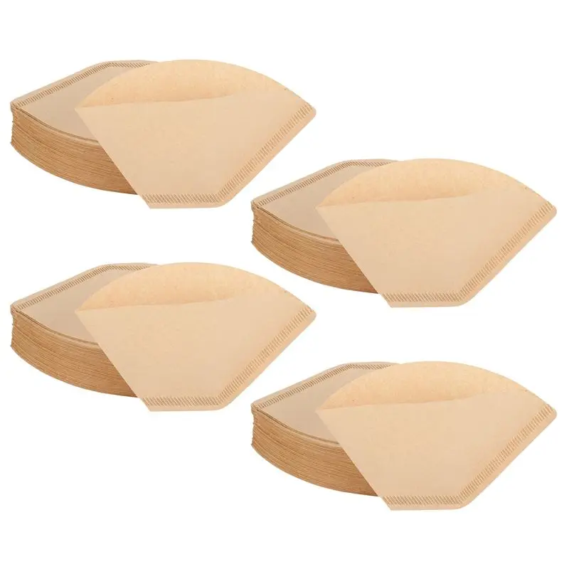 Y42A-400Pcs Coffee Filters Disposable Cone Paper Coffee Filter Natural Unbleached Filter 4-6 Cup For Pour Over Coffee Makers