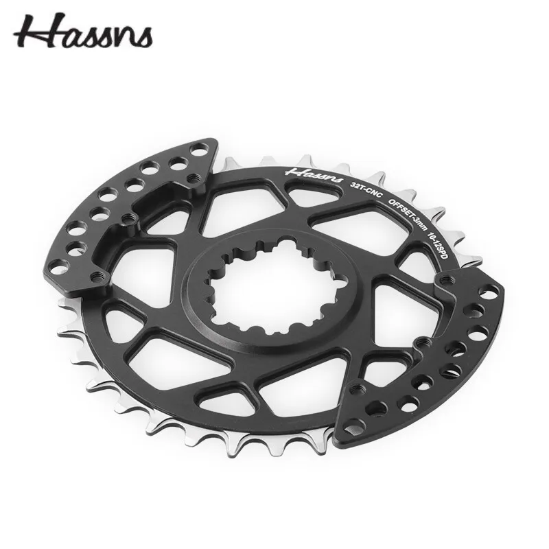HASSNS Mountain Bike Chainring Crown 32 34 Teeth With Bicycle Sprocket Rotor Crankset 0/3 Degree Single Chainring For NX XO