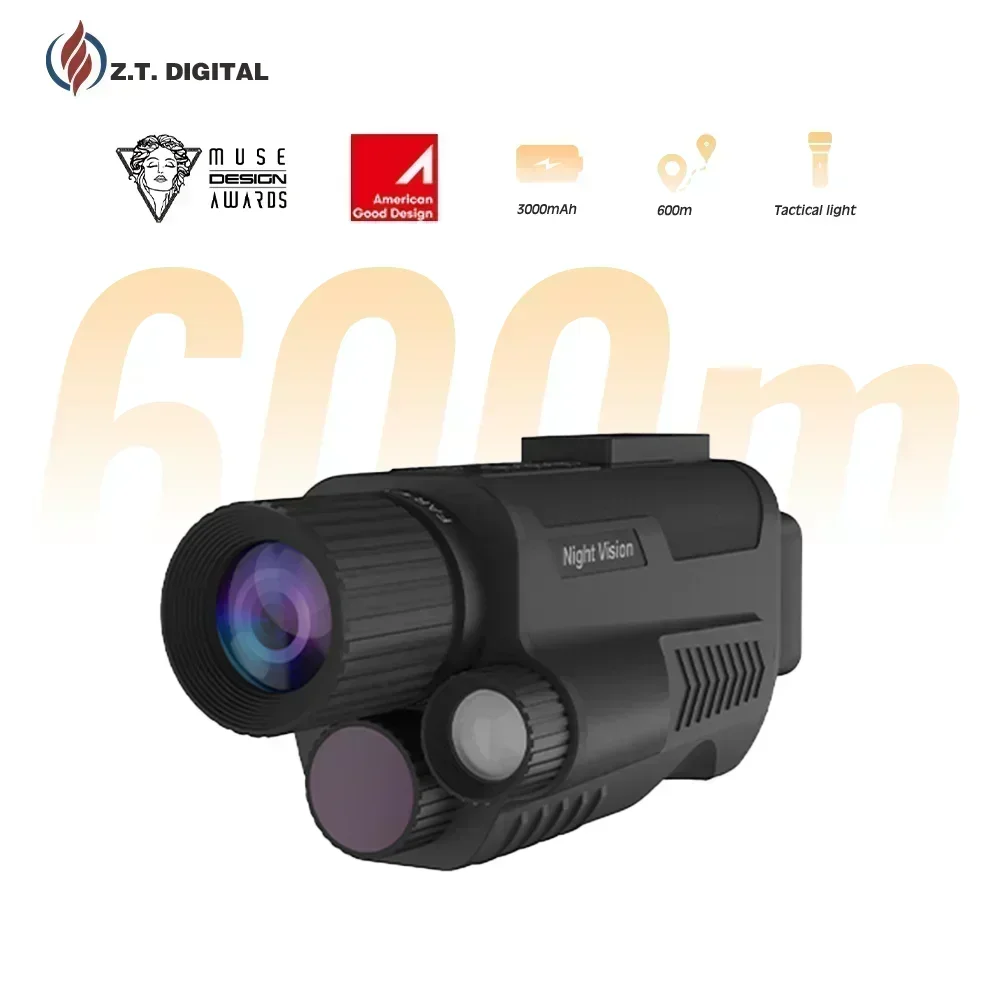 Casco Monocular de visión nocturna infrarroja NVG, alcance y accesorios, mejor presupuesto, 600m