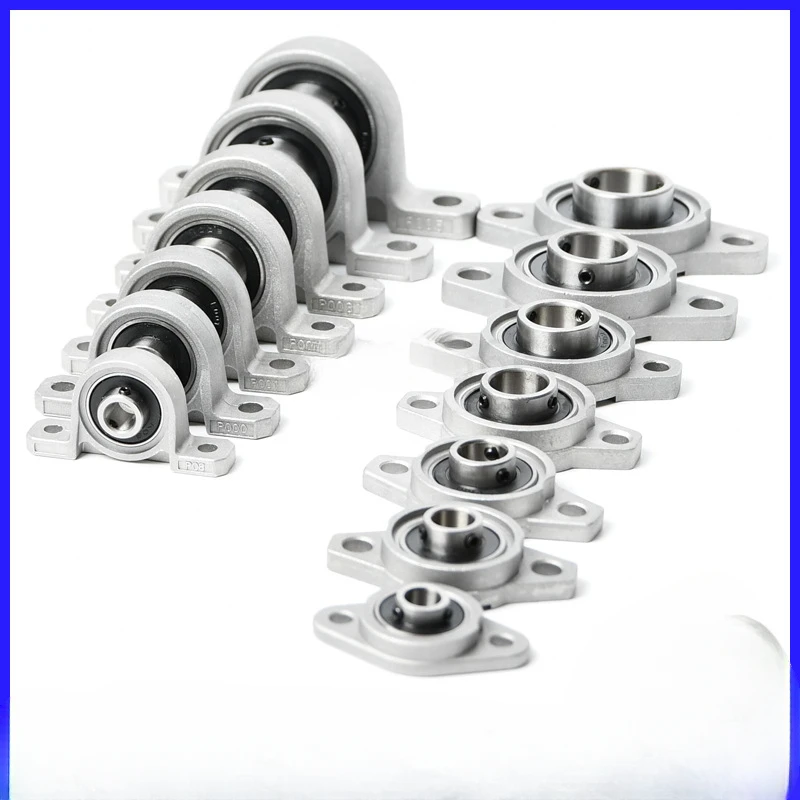 2/10pcs Zinc Alloy Diameter 8mm 10mm 12mm Bore Ball Bearing Pillow Block Mounted Support KP08 KP000 KP001 Kp002 Kp003 Kp 004 005