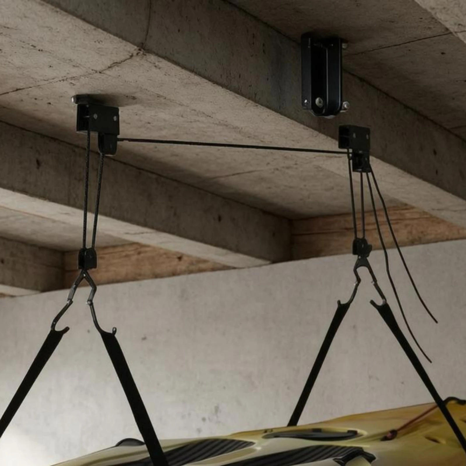 Kayak Hoist Rope Lift Kayak Ceiling Hoist Overhead Boat Storage Iron Construction Steel Components