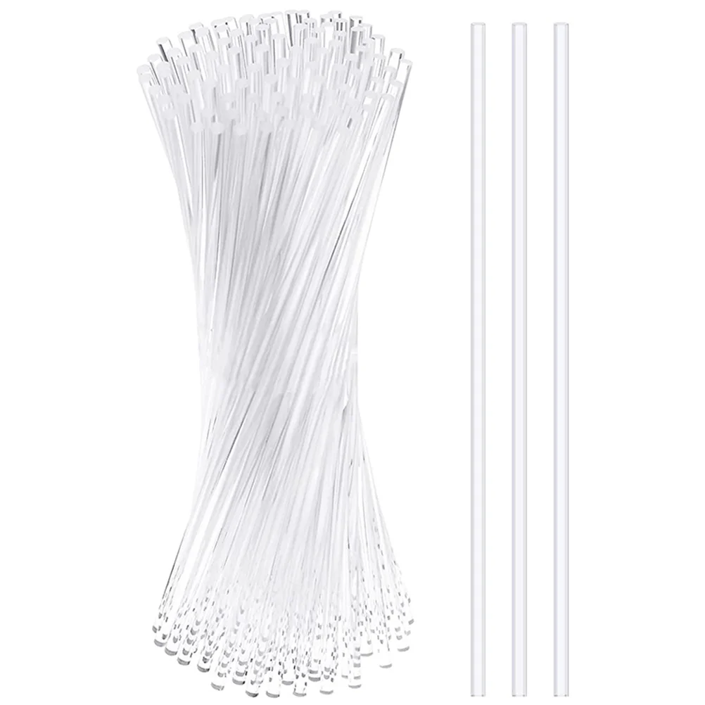 

100 Pcs Transparent Acrylic Lollipop Sticks DIY Decorations Reusable Clear Sugar Stirring Rods Food Grade Wedding Christmas