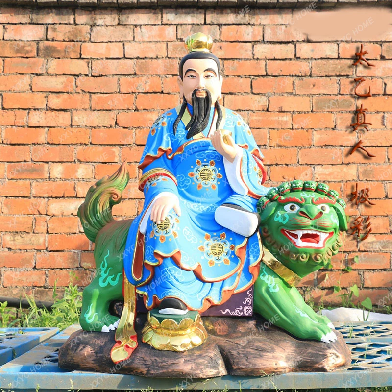 

Taiyi God Statue Temple Buddhist Ritual Instruments Ornaments Resin Fiberglass Buddha Statue Mount Nine-Head Lion