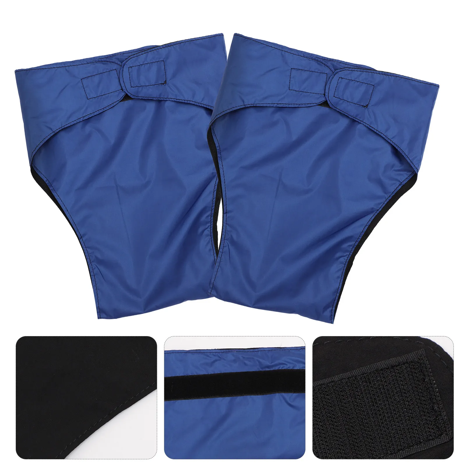 2Pcs Reusable Cloth Diapers for Adults Waterproof Leak-Proof Adjustable Sanitary Pants Ideal for Bedding Wheelchair Protection