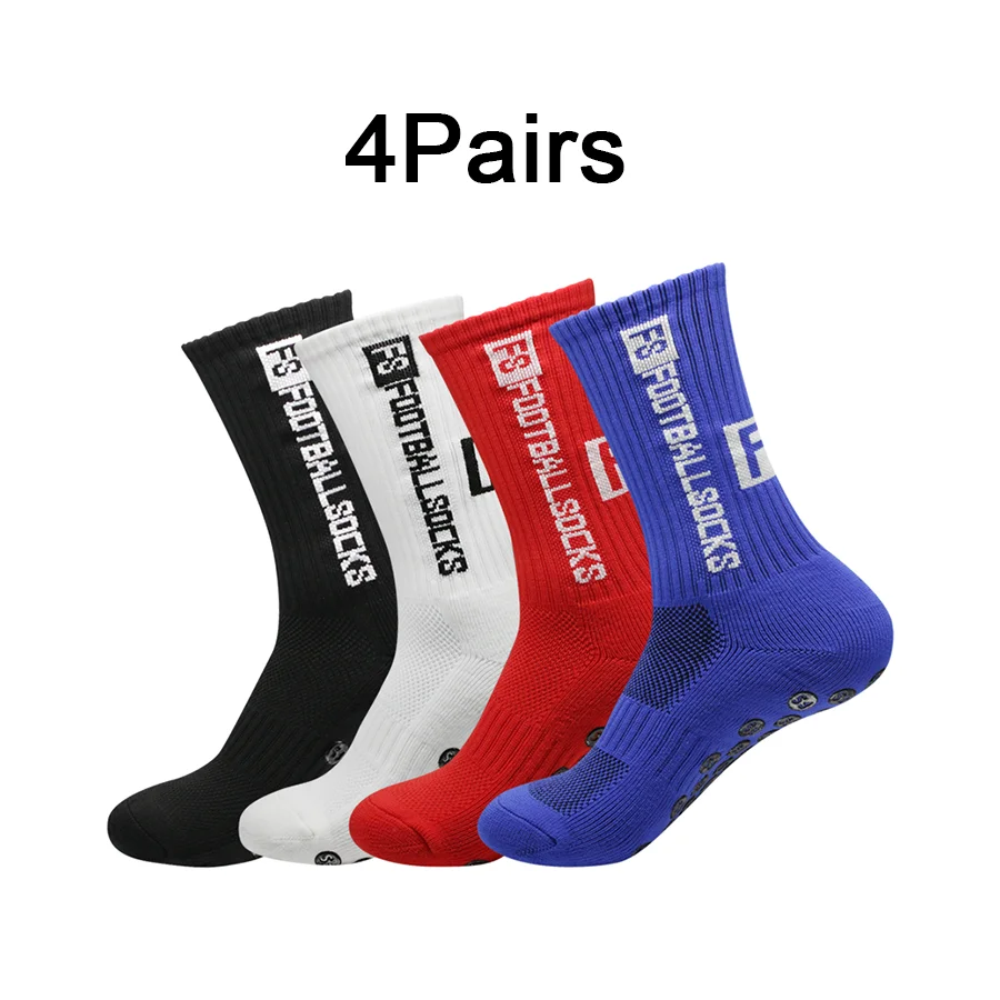 

4 пары нескользящих силиконовых спортивных носков унисекс, дышащие, впитывающие пот для футбола, тенниса, волейбола, футбола, йоги