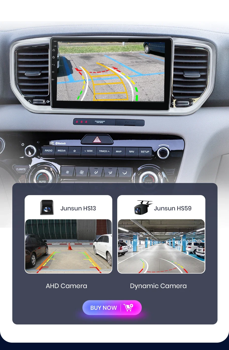 Junsun kabelloses carplay android auto radio für kia sportage 4 ql 2009-2015 auto intelligente systeme rds bt dsp 2 din autoradio – Detail 16