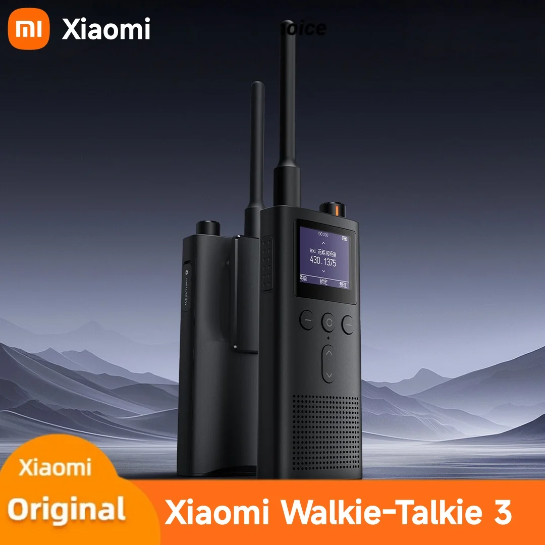 

2024 XIAOMI Walkie Talkie Model 3 with 1.77' Color Screen Dual Mode 6km Call Distance IP65 Outdoor Security Intercom