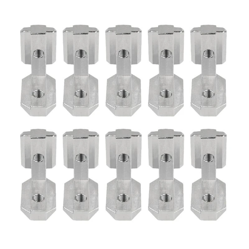 J2HB 10Pieces Sturdy Stainless Steel Corner Joints for 8mm Slot Aluminum Extrusion Right Angles Assembly Daily Casual Use