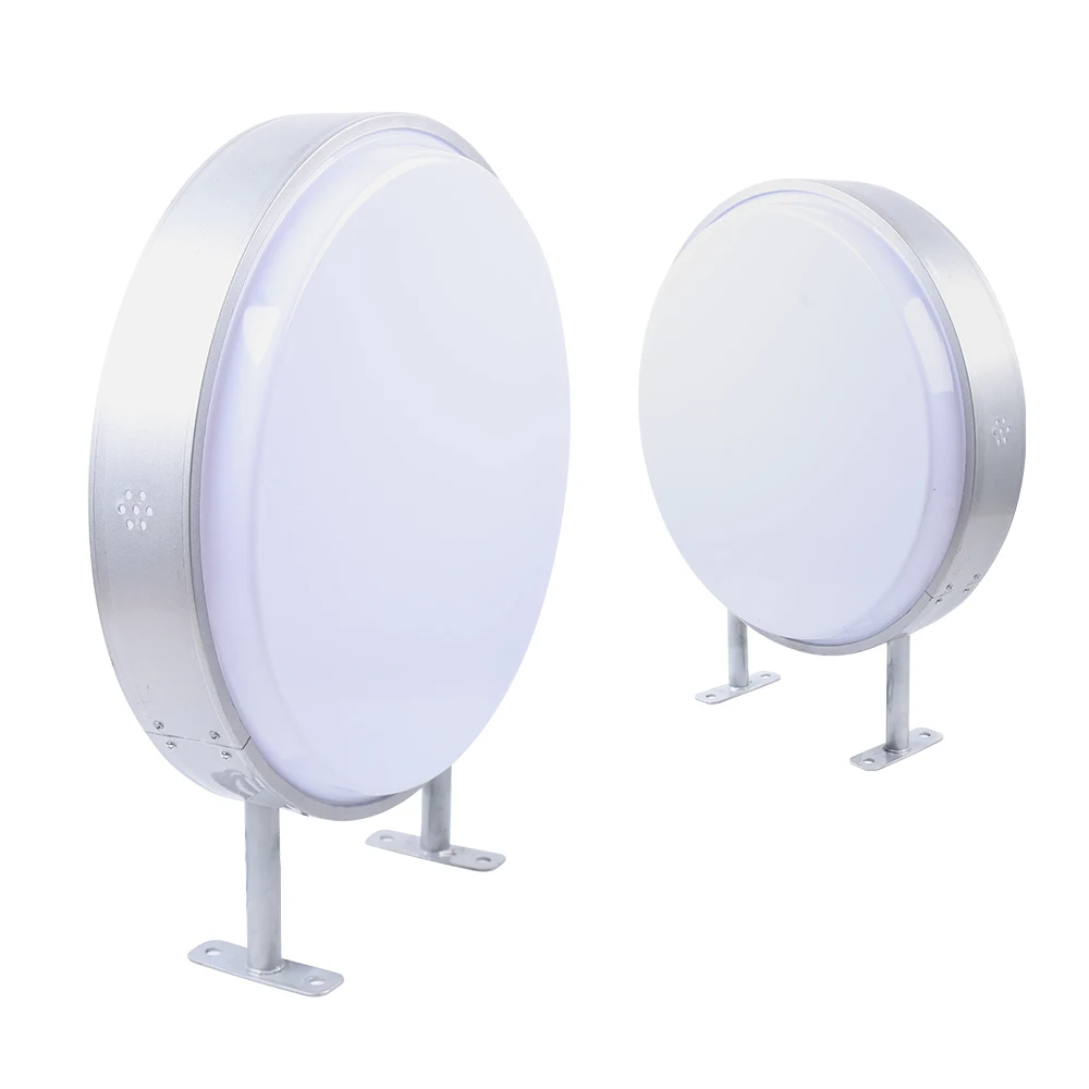 Double Sided Round Outdoor/Indoor Light Box Aluminum Frame Round LED Back-lit Shop Signs Advertising Light Box