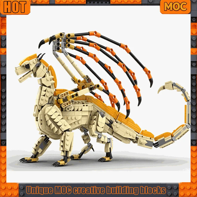 982PCS MOC Sand Wing Dragon Fantasy Animal Model Building Blocks DIY Assembly Educational Toy Creative Collection Festival Gift