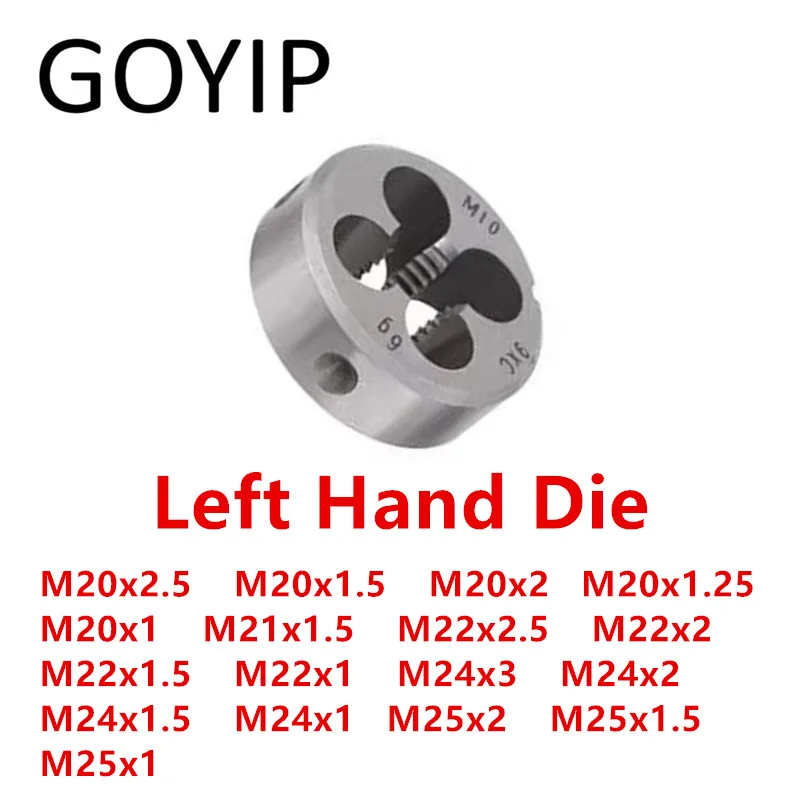 

M20 M21 M22 M24 M25 Left Hand Round Die Threading Metric Die HSS Machine Screw Threading Tools Support Customization