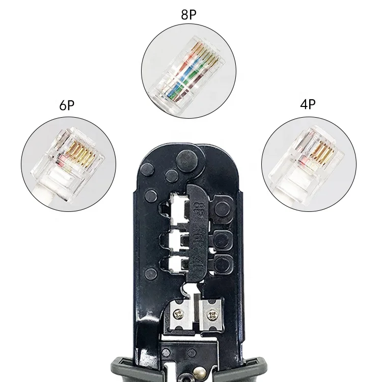 Imagem -04 - Alicate de Crimpagem com Cabo Tester Tool Rede Cabo Clamp Testing Tools Novo em fb 468st Rj11 Rj12 Rj45 4p 6p 8p