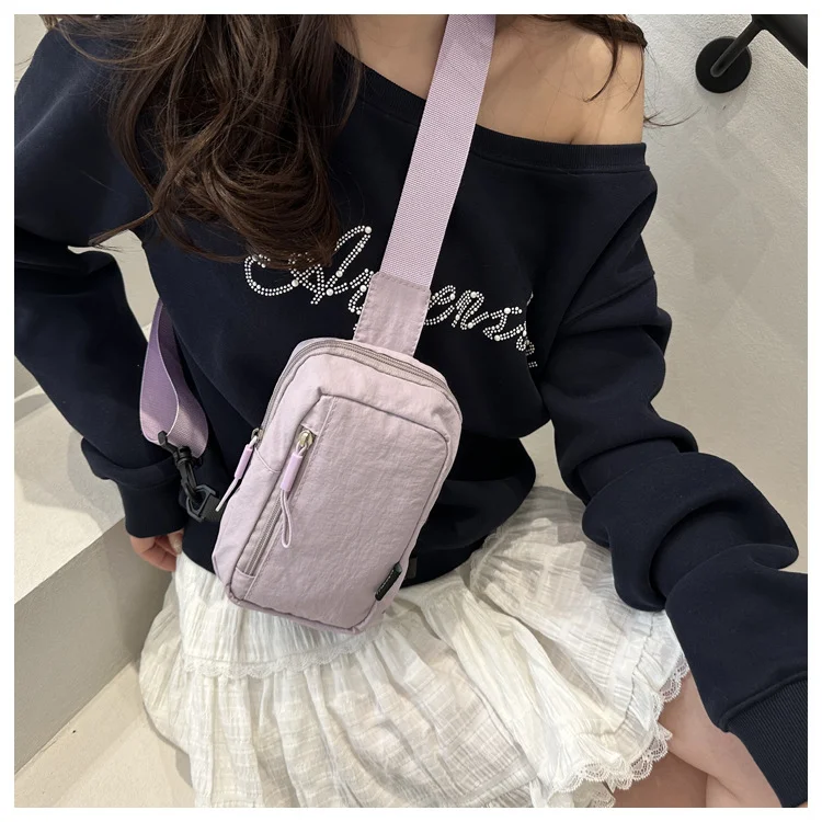 Leichte und einfache Handytasche, Brusttasche, lässige Umhängetasche, 2025, neue Sommer-Kleintasche, kleiner Radrucksack für Damen – Detail 17