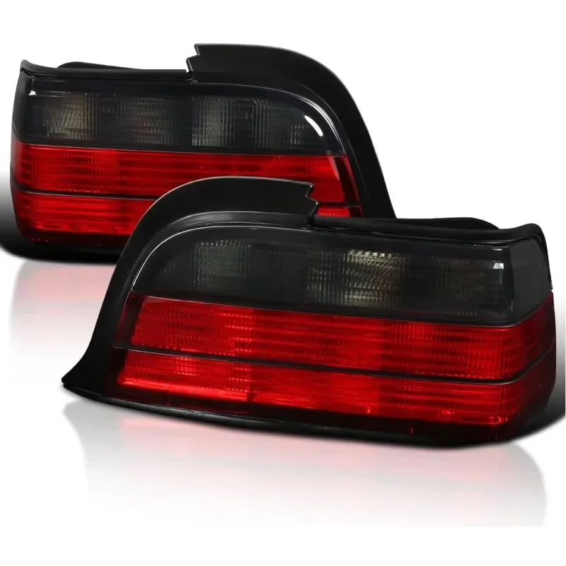 Pair Taillights for BMW 1992-1998 E36 3-Series 4Dr Sedan Tail light Assembly Tail Lamp w/ Bulbs